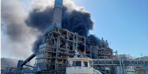 여수 화력발전소 해체 작업 중 화재로 1명 부상 16명 대피, 진화 나서