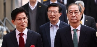 한덕수 김문수 국민의힘 대선후보 선출 뒤 첫 만남, 단일화 시동