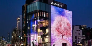 LG전자, 서울 도산대로 플래그십 스토어 D5 외벽에 미디어 벚꽃 선보여