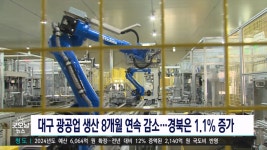 대구 광공업 생산 8개월 연속 감소
