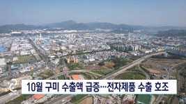 10월 구미 수출액 급증...전자제품 수출 호조