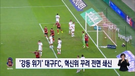 강등 위기 대구FC 혁신위 구성 전면 쇄신 나선다