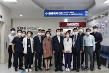 유정복 인천시장 비에스종합병원 방문 임직원 격려