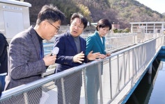 강기정 광주시장, 한화진 환경부장관과 용연정수장 방문
