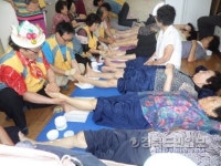 포항 남구청, 약전 3리 경로당 발마사지 봉사