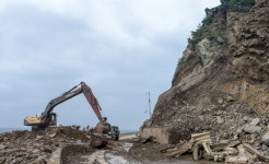 鬱陵 일주도로 통행 재개