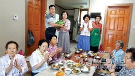 성주군 금수면, 복지회관·경로당 13곳 수박 전달