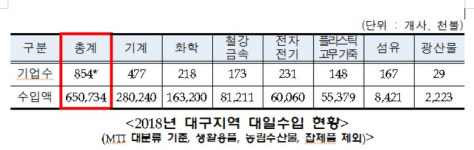 대구 기업 日 화이트리스트 배제 직격탄 우려