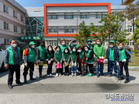 대구북구새마을회, 지역 학교 방역봉사활동