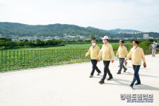 장세용 구미시장, 국도대체우회도로 지산교 현장 방문
