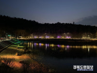 빛으로 물든 대구 동구 봉무공원