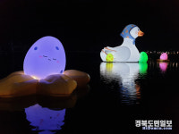 상주 경천섬에 낙동강 오리알 둥둥