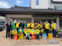 태화동 자율방재단·태화중앙로상가번영회, 코로나19 합동 방역 실시