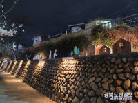 대구 북구 꽃보라동산 밤에도 환하게