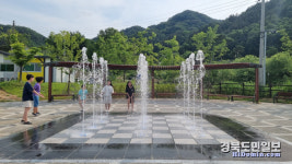 김천 부항댐 생태휴양 펜션 물놀이장서 무더위 날려요