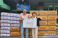 필칠곡한우장터, 노인복지시설 등에 900만원상당 후원물품기탁