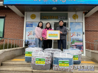 소나무건축, 점촌4동 취약계층에 이불 5채 전달