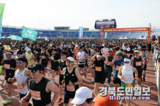 포항 찾은 1만여명 건각, 통일기원 해변 달리다