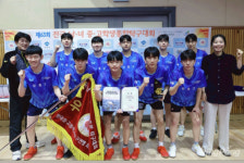 두호고등학교 탁구부, 제63회 전국남녀중고학생종합탁구대회 우승… 3연패 위업 달성