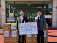 청도 동원교회, 사랑담은 라면 50박스 전달