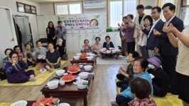 장애인단체, 송도동 어르신 초복 삼계탕 나눔