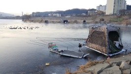 [호황현장] 앗 뜨거! 가평 달전천_영하 13도에서 즐기는 온천 손맛