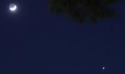 달과 화성, 금성이 나란히
