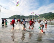 진도군 전통 고기잡이 개매기 바다체험 행사