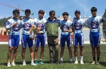 강진군청 사이클, 4km단체추발 대회신기록 금빛 페달