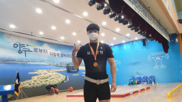 보성군청 박행주, 어깨 부상 딛고 금빛 바벨 번쩍