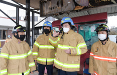 이용섭 시장, LPG충전소 화재현장 찾아 진화 독려