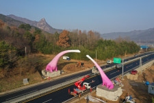 웰컴 해남 해남군, 진입관문 핑크 공룡아치 조형물 설치