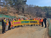 순천소방서·해룡면 의용소방대, 앵무산사 산불예방 캠페인