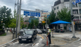 광주 남부경찰, 집중호우 포트홀 선조치