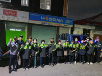 백운지구대, 월산동 자율방범대와 야간 합동순찰