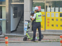 광주 광산경찰, 전동 킥보드 교통 안전 홍보 활동