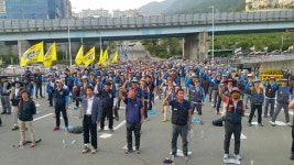 [포토뉴스]한화테크윈 분할 후 금속노조 첫 장외투쟁 현장