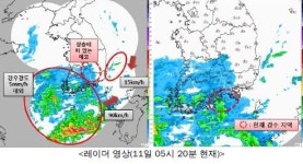 11일 경남 5㎜ 비1~7㎝ 적설 예상