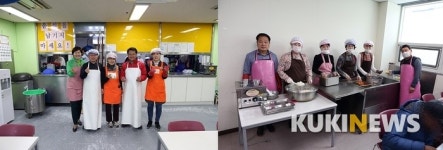 안양시의회 의원들, 율목종합사회복지관 어르신 배식봉사 펼쳐