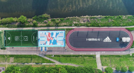 아디다스서울시, 구일역 안영천변 풋살장 등 체육기설 환경 개선