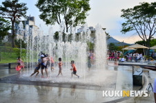 순창 일품공원, 분수대 시원한 물줄기 ‘더위야 거라’