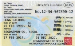 포항운전면허시험장, 뒷면 영문 운전면허증 발급