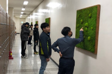창원시설공단, 의창스포츠센터에 경남 최초 이끼벽화 설치
