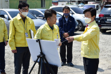 조규일 시장, 상봉동 비봉체육공원 조성 현장 시찰