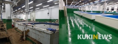 삼척시, 태풍 미탁에 폐허 된 ‘돌기해삼종묘배양장’ 복구 완료