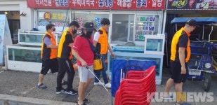 강릉 경포자율방범대, 경포호 일대 자율 방역 나서