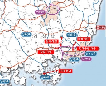 경상남도, 제2차 고속도로 건설 계획에 5개노선 반영