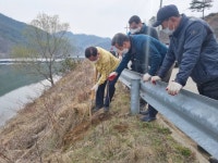 황선봉 예산군수, 신양면 하천리 환경정비 현장 방문