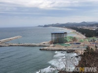 삼척 화력발전소 항만 공사장 인근 해상서 기름 유출