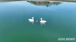 하늘이 담긴 호명호수 [드론으로 본 풍경]